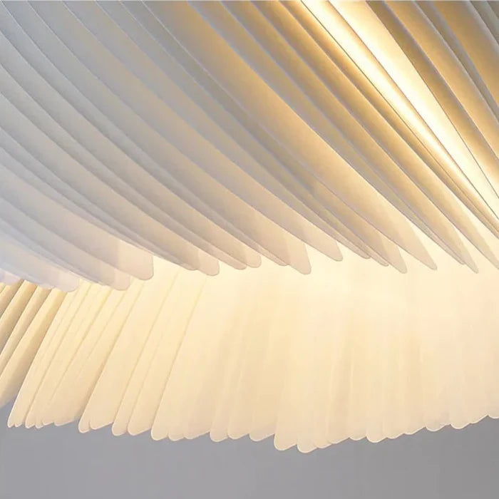 Suspension papier feuilles diagonales design moderne