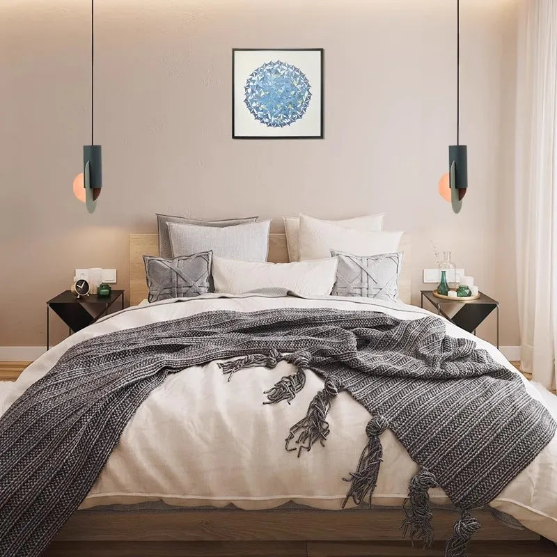 Suspension métal formes géométriques design scandinave