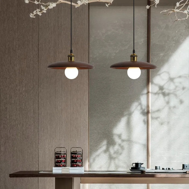 Suspension bois minimaliste design vintage scandinave