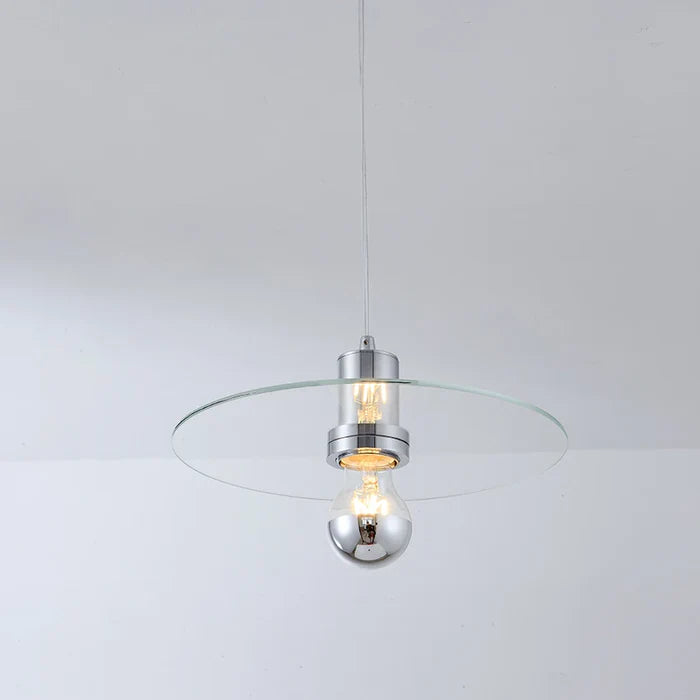 Suspension plate en verre design moderne