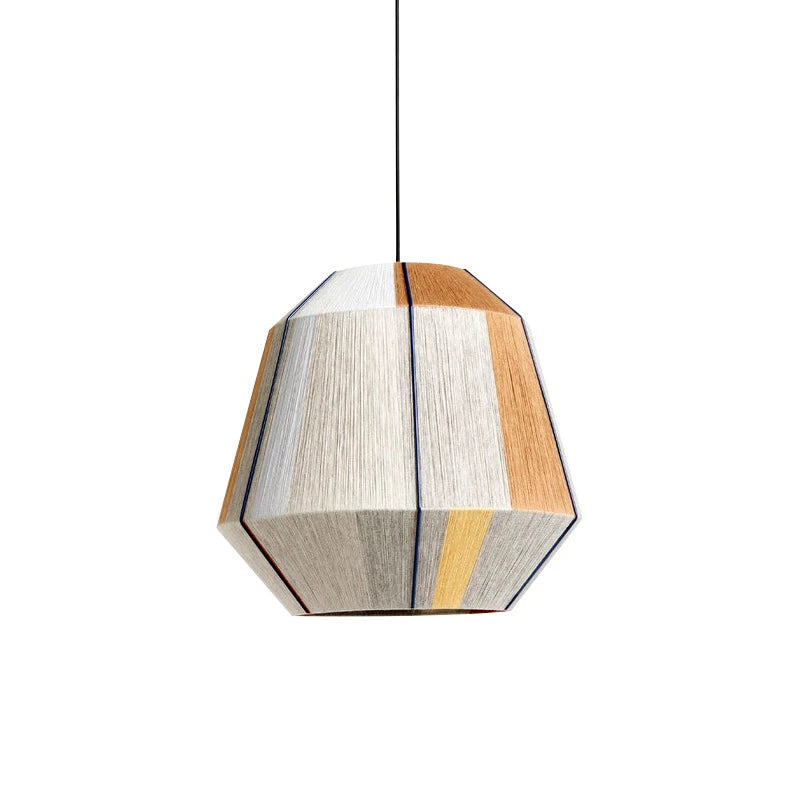 Suspension corde en chanvre torsion design moderne