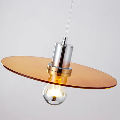 Suspension plate en verre design moderne