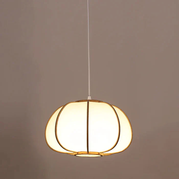 Suspension bambou arrondie moderne design japonais
