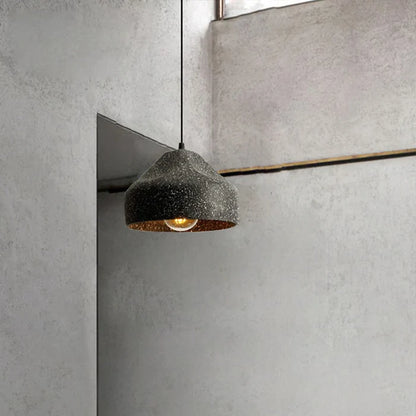 Suspension ciment terrazzo cloche déformée scandinave industriel