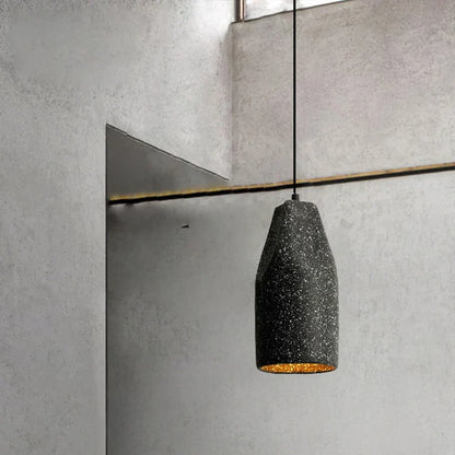 Suspension ciment terrazzo allongée déformée scandinave