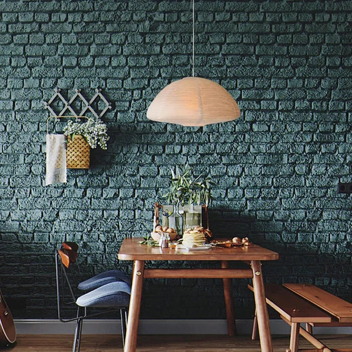 Suspension papier globe aplati design moderne