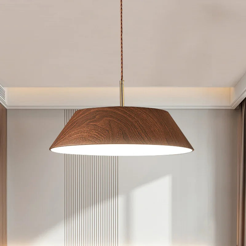 Suspension bois minimaliste évasée design scandinave