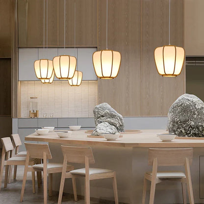 Suspension bambou lanterne moderne design japonais