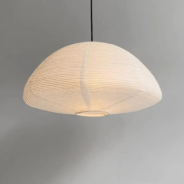 Suspension papier globe aplati design moderne