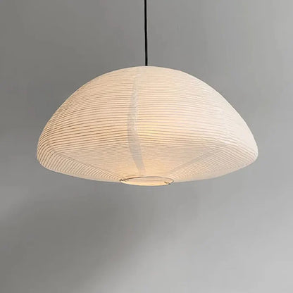 Suspension papier globe aplati design moderne