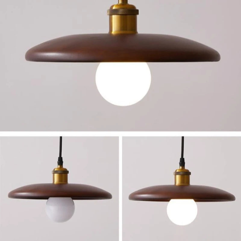 Suspension bois minimaliste design vintage scandinave