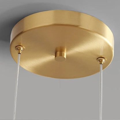 Suspension arrondie verre fumé rétro