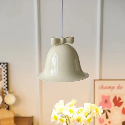 Suspension cloche en métal avec noeud design vintage