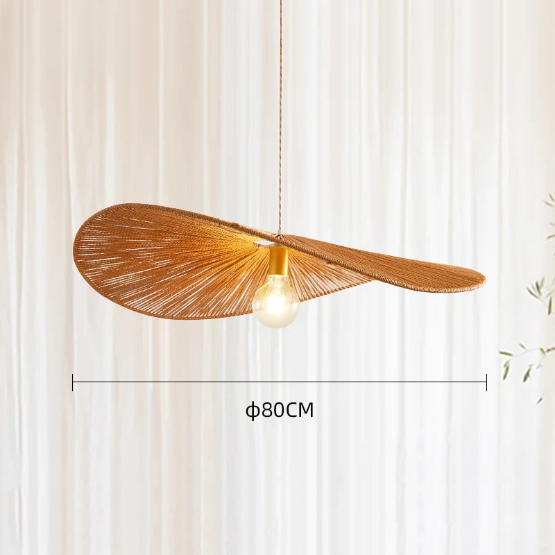 Suspension corde en chanvre torsion design moderne