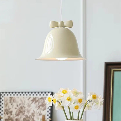 Suspension cloche en métal avec noeud design vintage