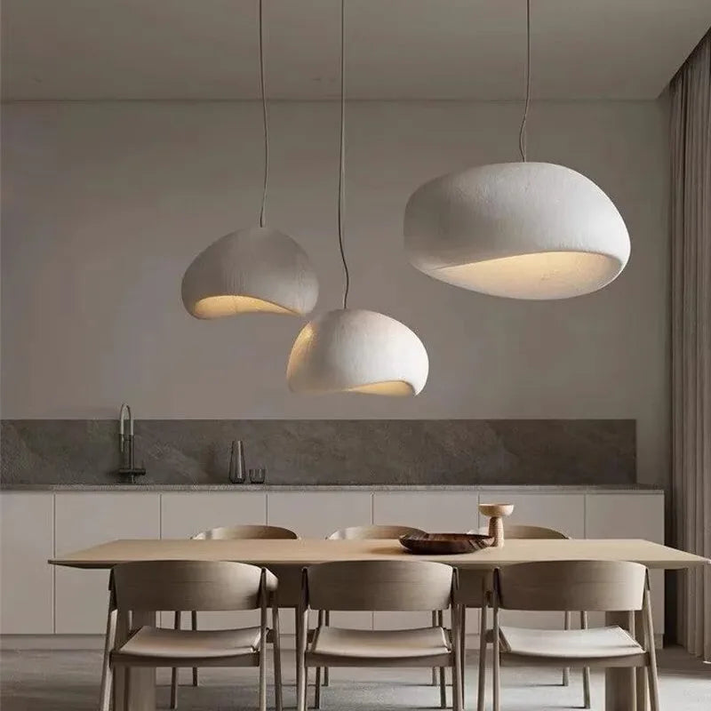 Suspension terre cuite cloche asymétrique scandinave minimaliste