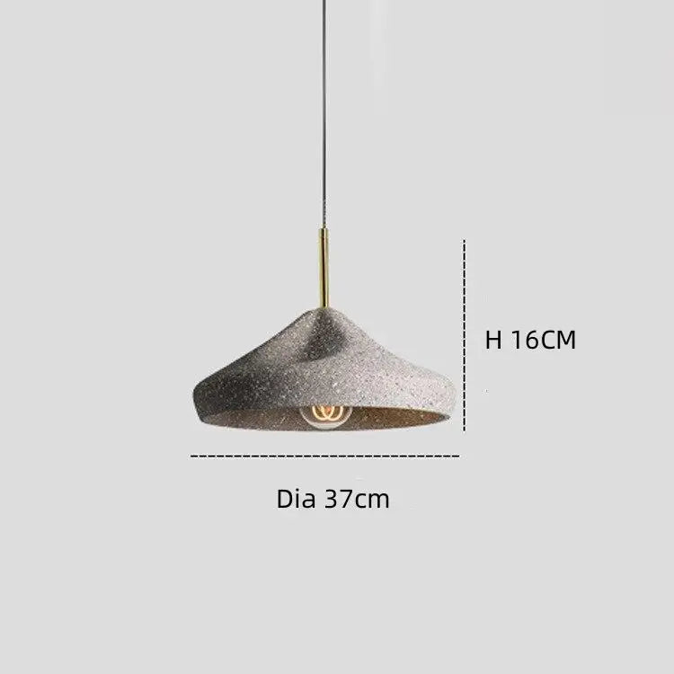 Suspension ciment terrazzo allongée déformée scandinave (split page 6 et page 11)