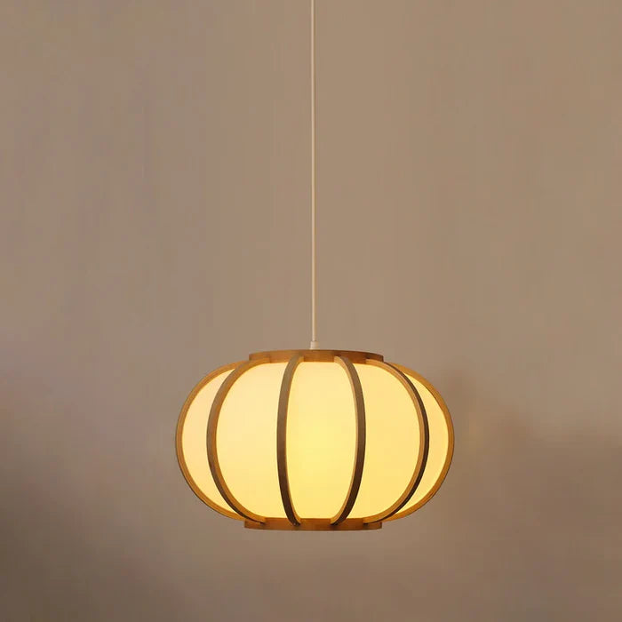 Suspension bambou ronde moderne design japonais