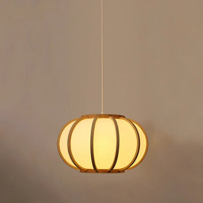 Suspension bambou ronde moderne design japonais