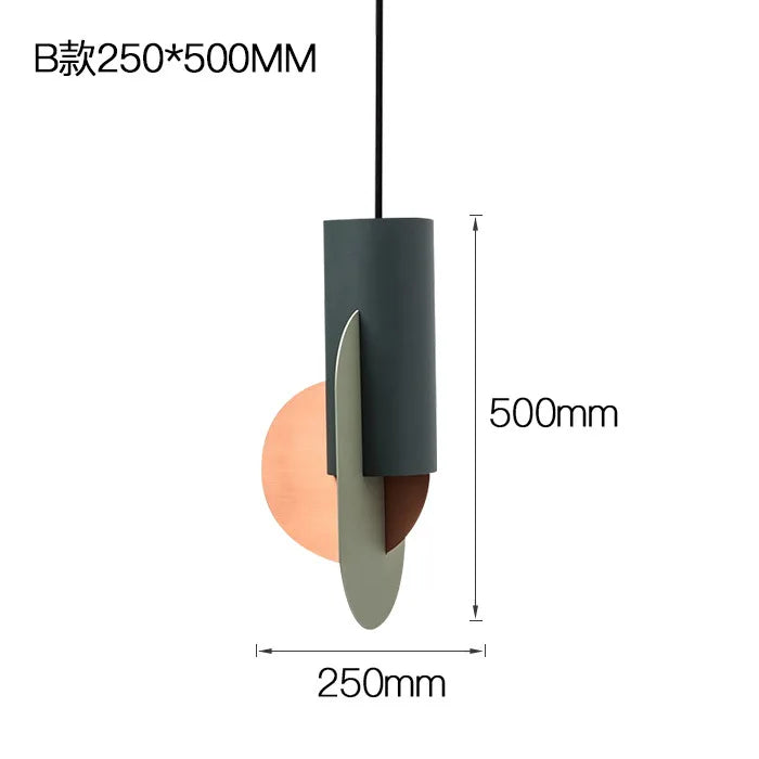 Suspension métal formes géométriques design scandinave