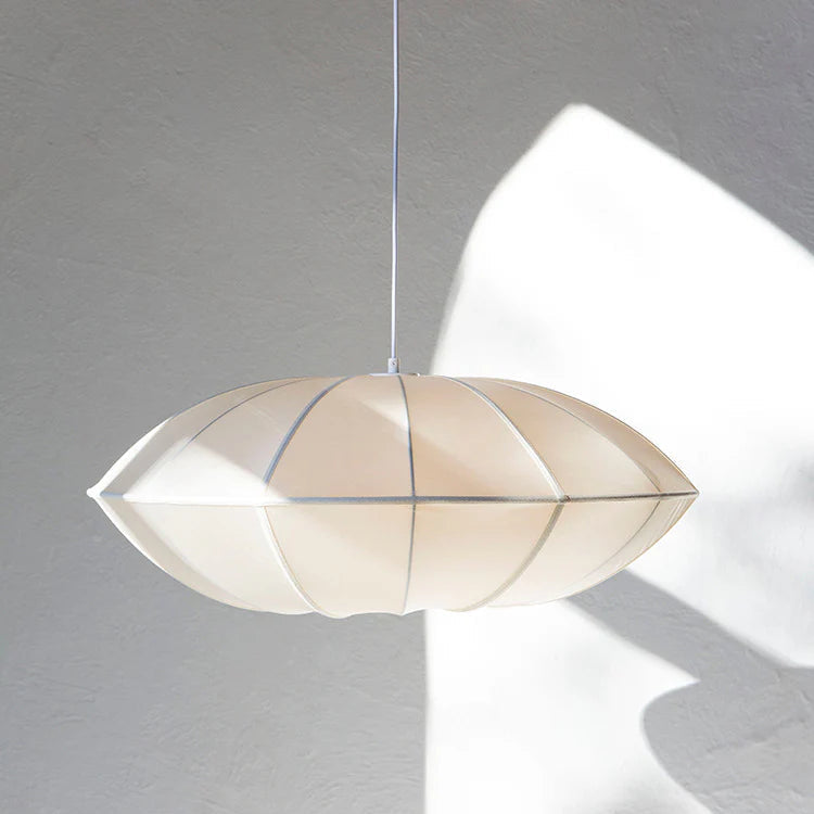 Suspension tissu globe plat design vintage