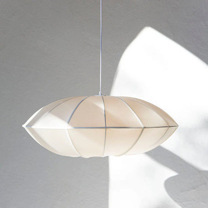 Suspension tissu globe plat design vintage