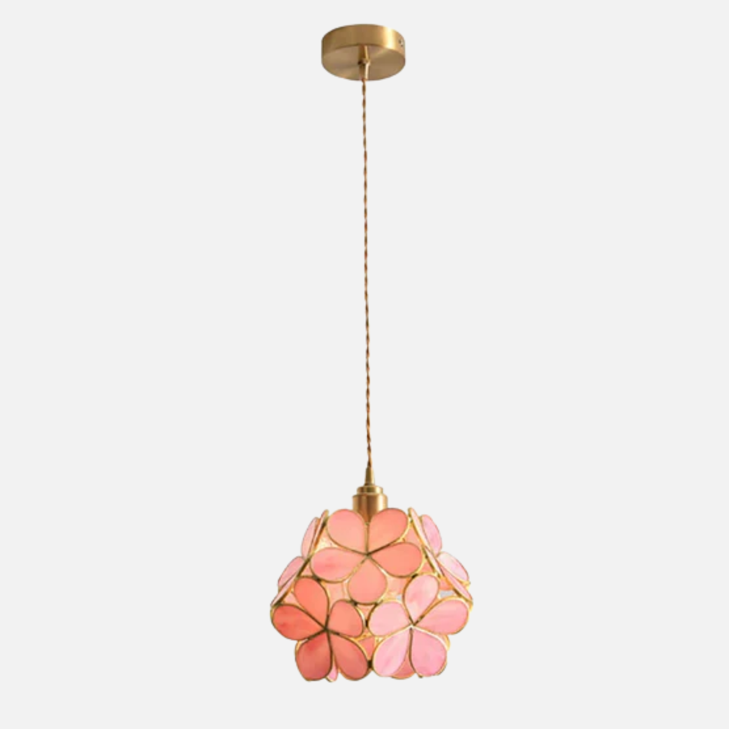 Suspension Globe de Fleurs en Verre Design Vintage