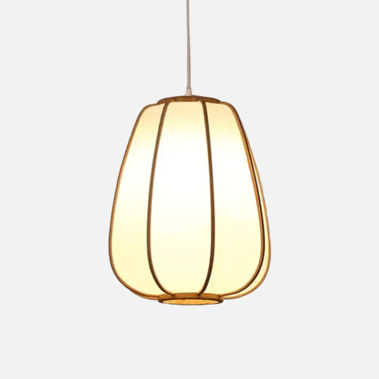 Suspension bambou allongée moderne design japonais