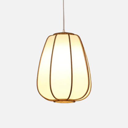 Suspension bambou allongée moderne design japonais