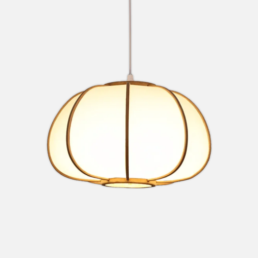 Suspension bambou arrondie moderne design japonais