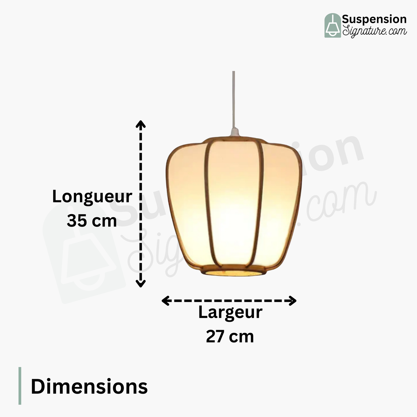 Suspension bambou lanterne moderne design japonais