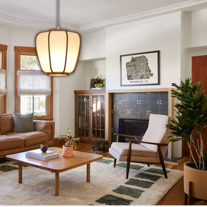 Suspension bambou lanterne moderne design japonais