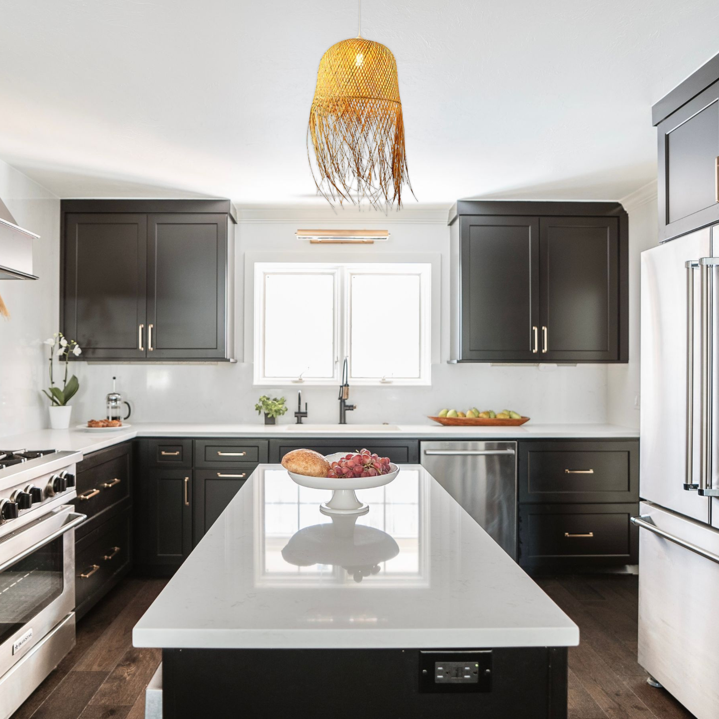 Suspension bambou longue pendante design vintage