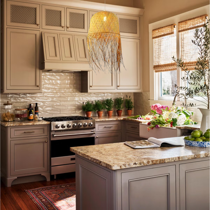 Suspension bambou longue pendante design vintage