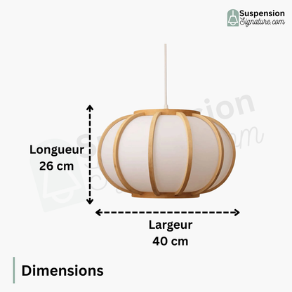 Suspension bambou ronde moderne design japonais