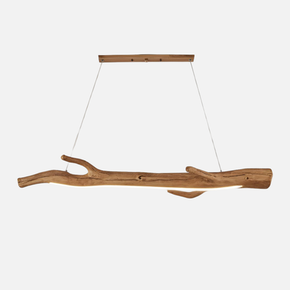 Suspension bois branche design bohème
