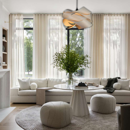 Suspension bois pliage design moderne