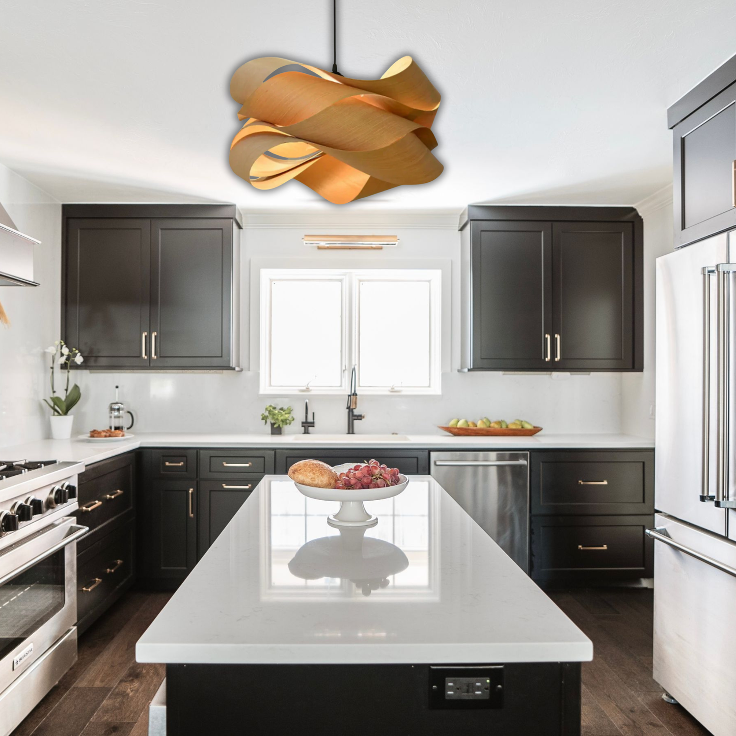 Suspension bois pliage design moderne