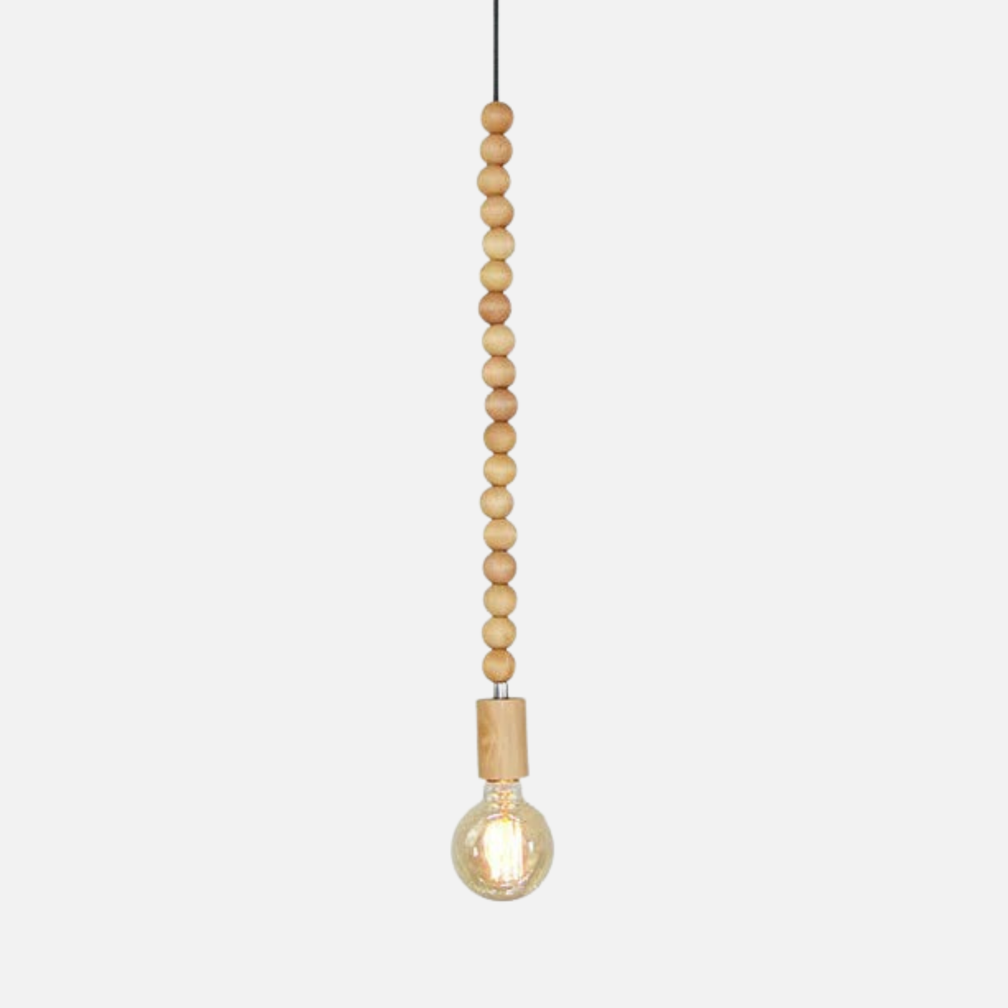 Suspension bois scandinave perles formes géométriques