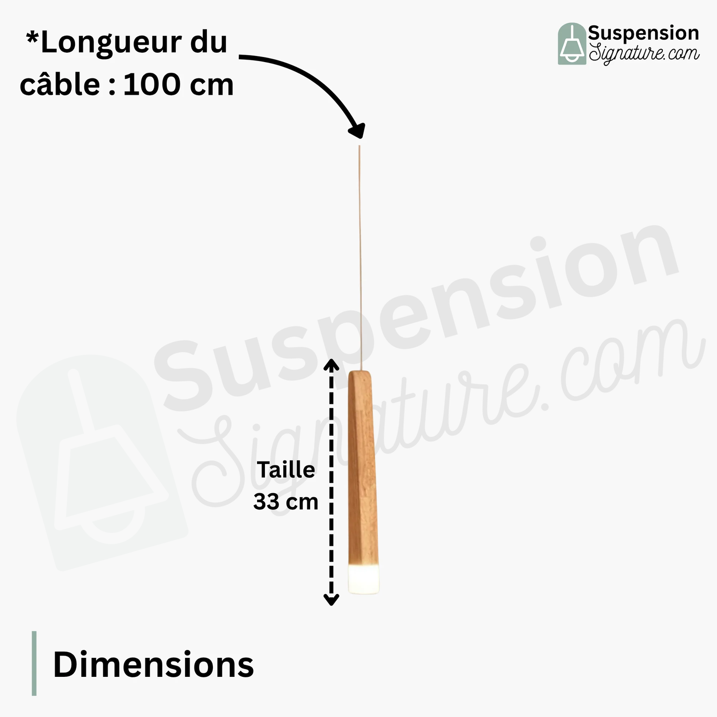 Suspension bois torche unique design scandinave