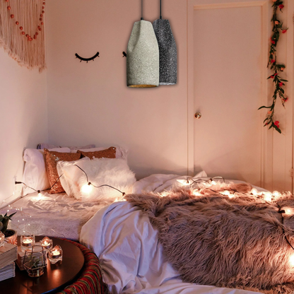 Suspension ciment terrazzo allongée déformée scandinave