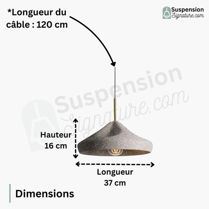 Suspension ciment terrazzo évasée déformée scandinave industriel