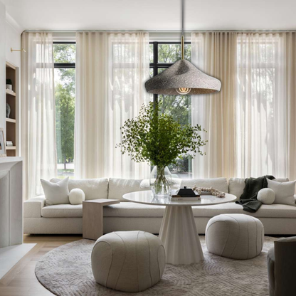 Suspension ciment terrazzo évasée déformée scandinave industriel