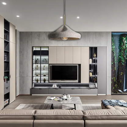 Suspension ciment terrazzo évasée déformée scandinave industriel