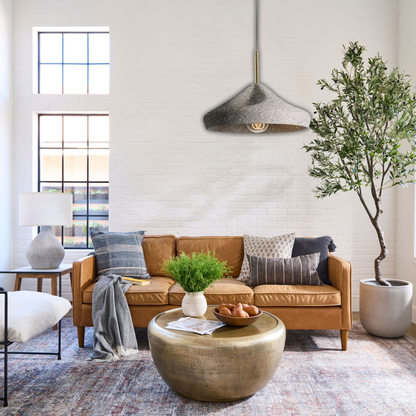 Suspension ciment terrazzo évasée déformée scandinave industriel