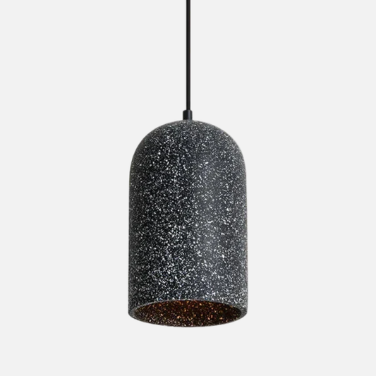 Suspension cloche allongée terrazzo industriel