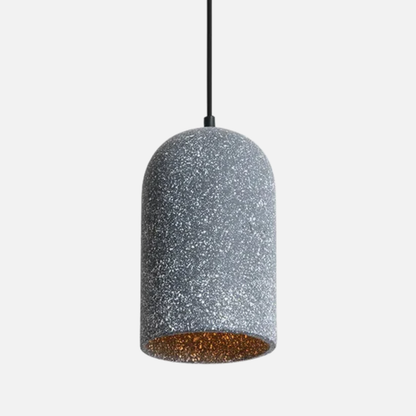 Suspension cloche allongée terrazzo industriel