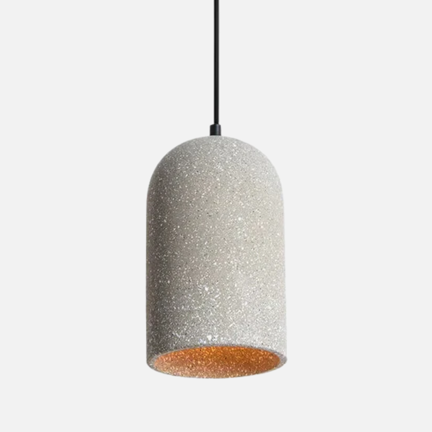 Suspension cloche allongée terrazzo industriel