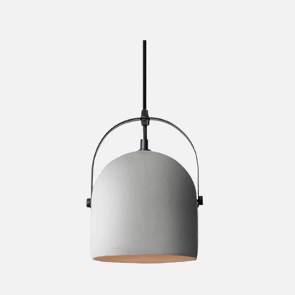 Suspension cloche ciment terrazzo design industriel