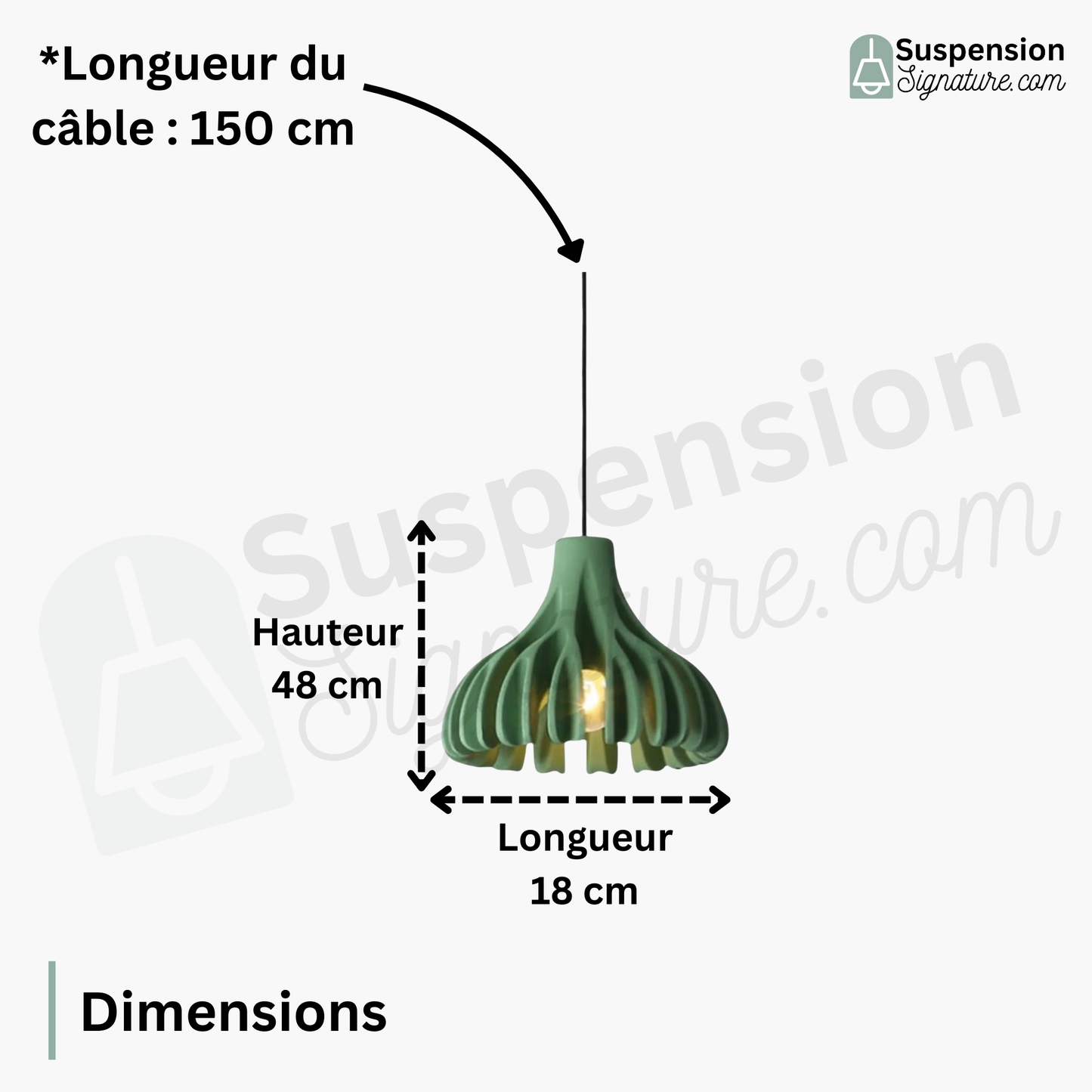 Suspension cloche pétales design scandinave